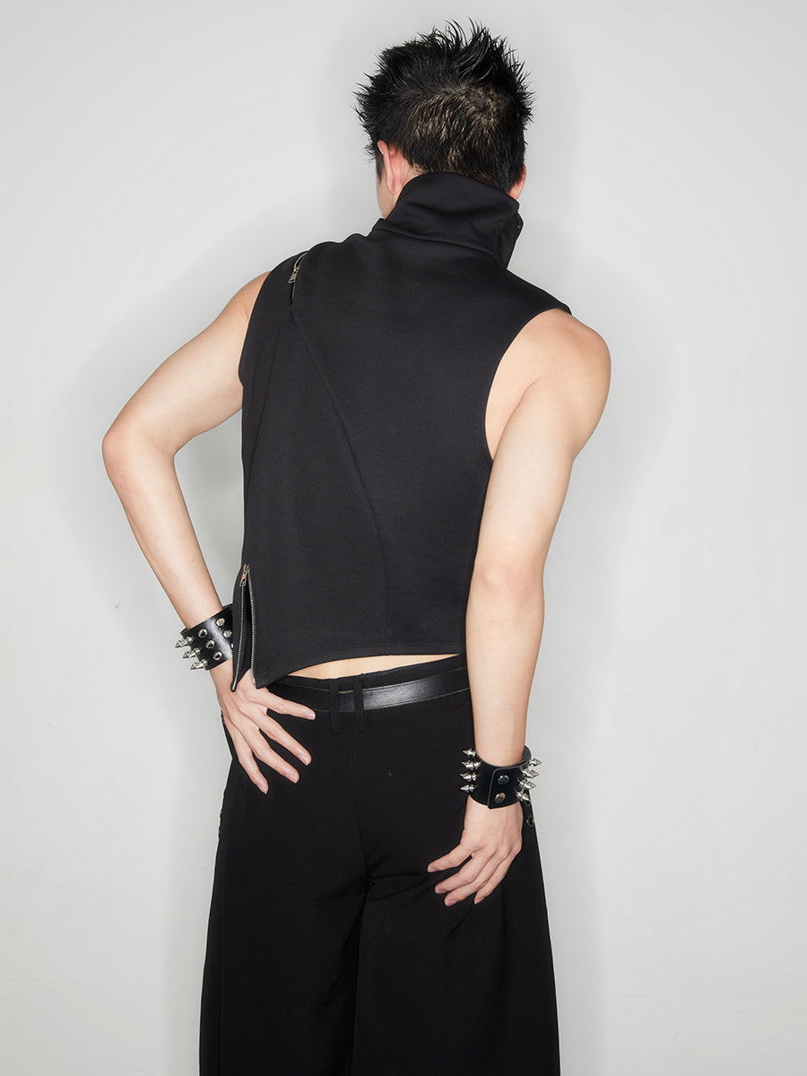 Sleeveless high neck top