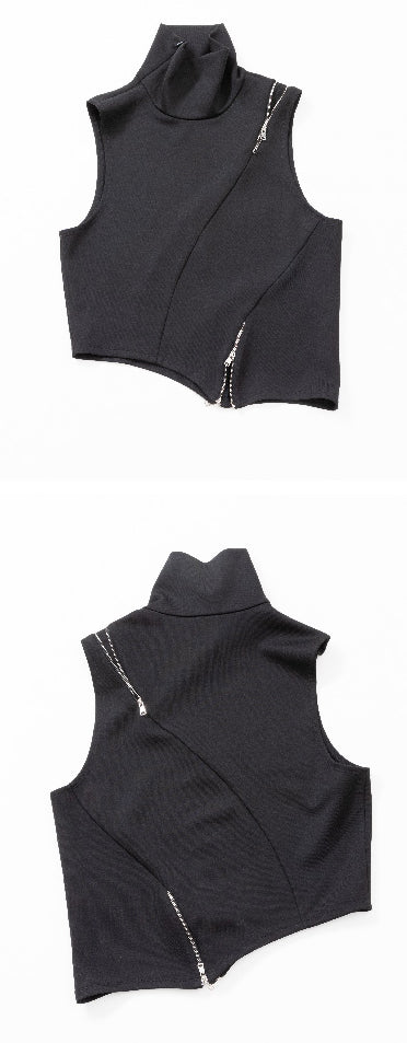 Sleeveless high neck top