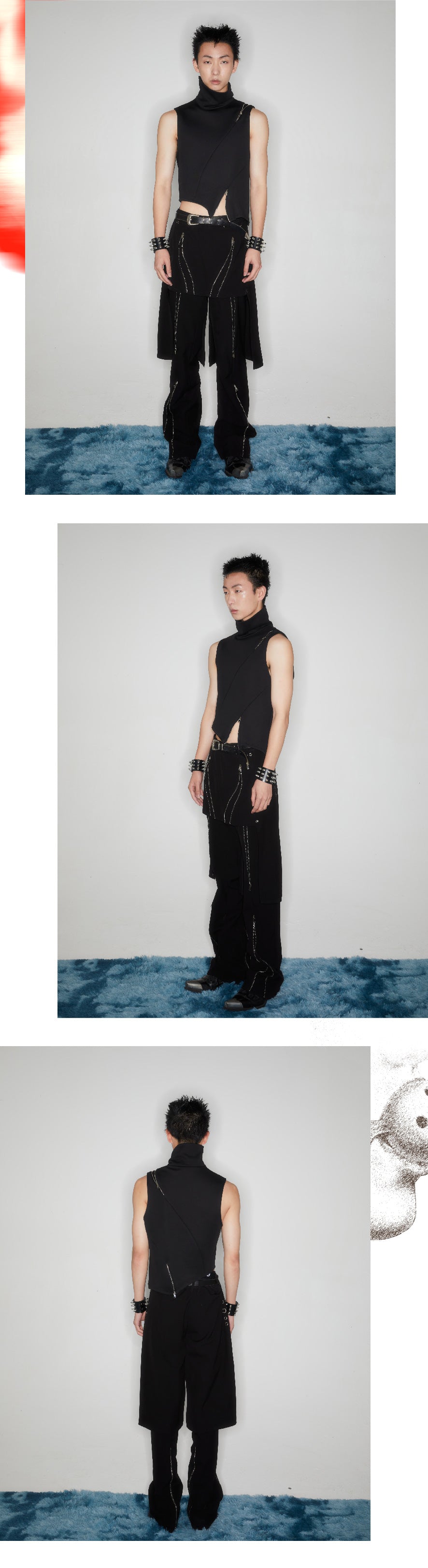 Sleeveless high neck top