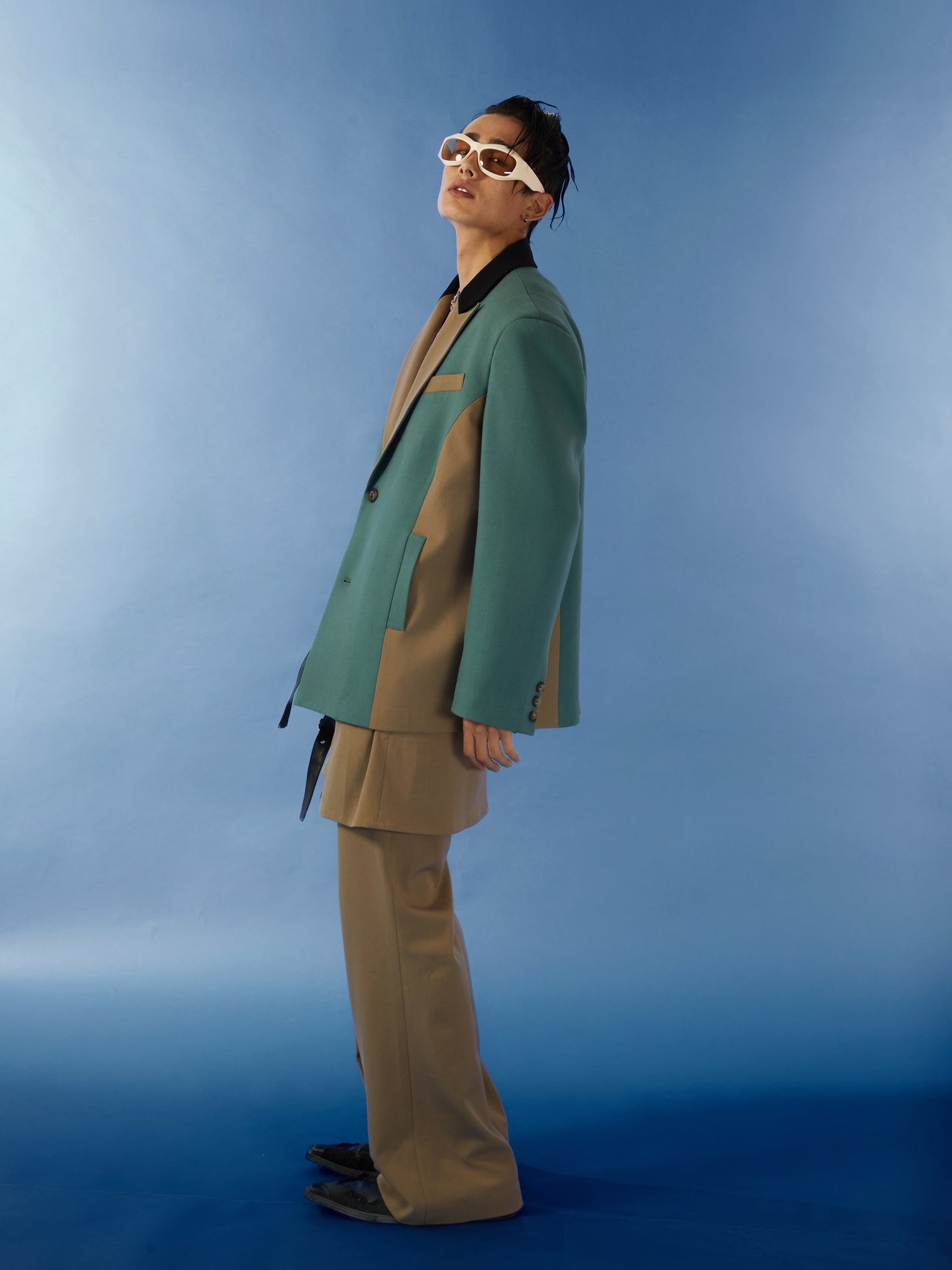 Casual patchwork suit