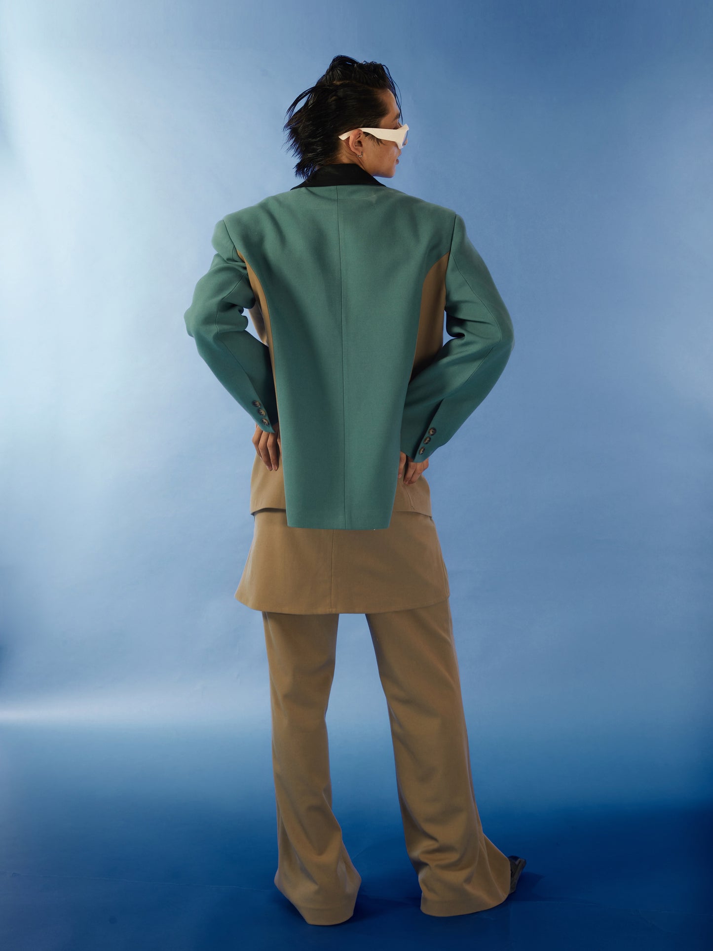 Casual patchwork suit