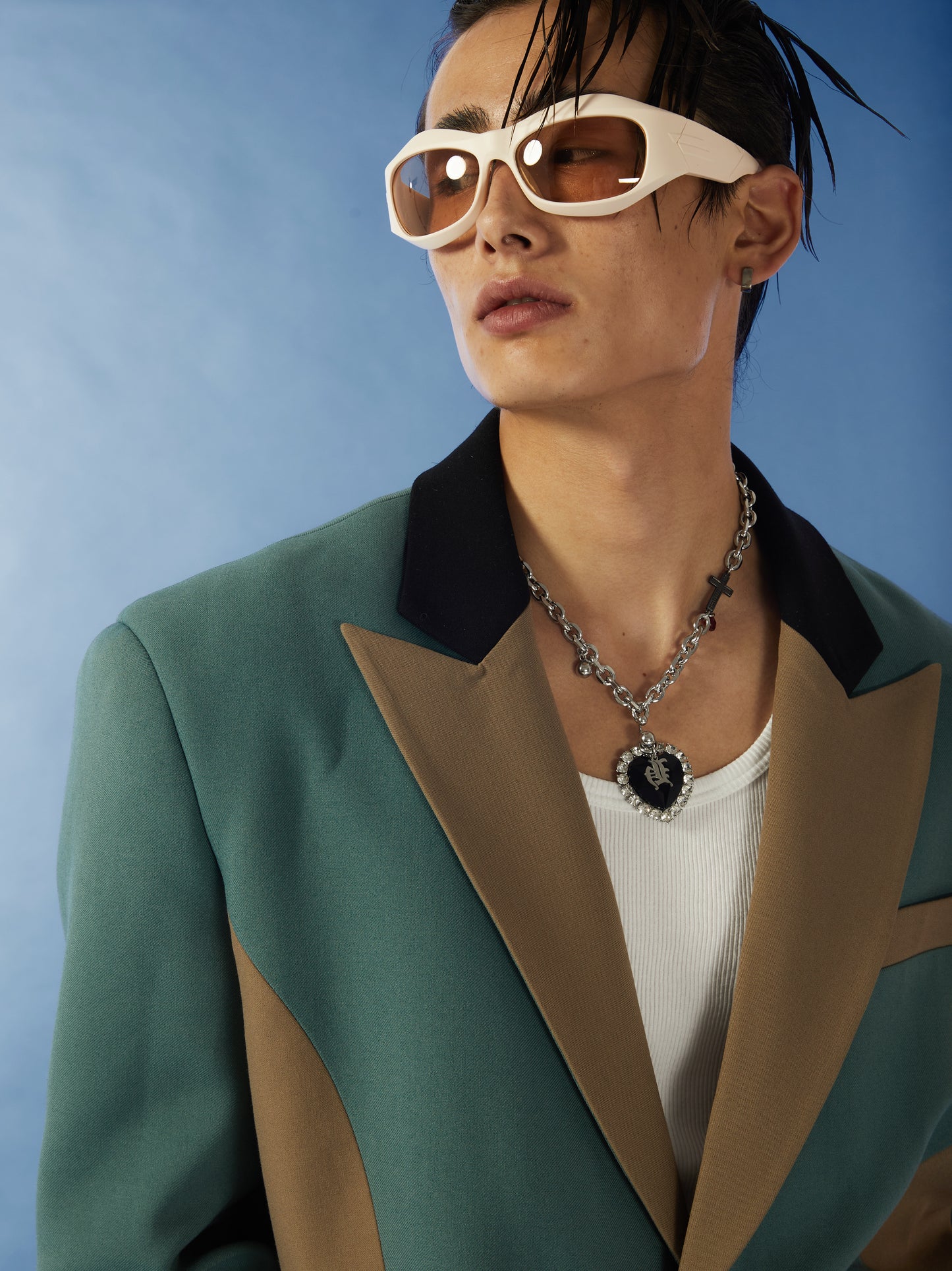 Casual patchwork suit