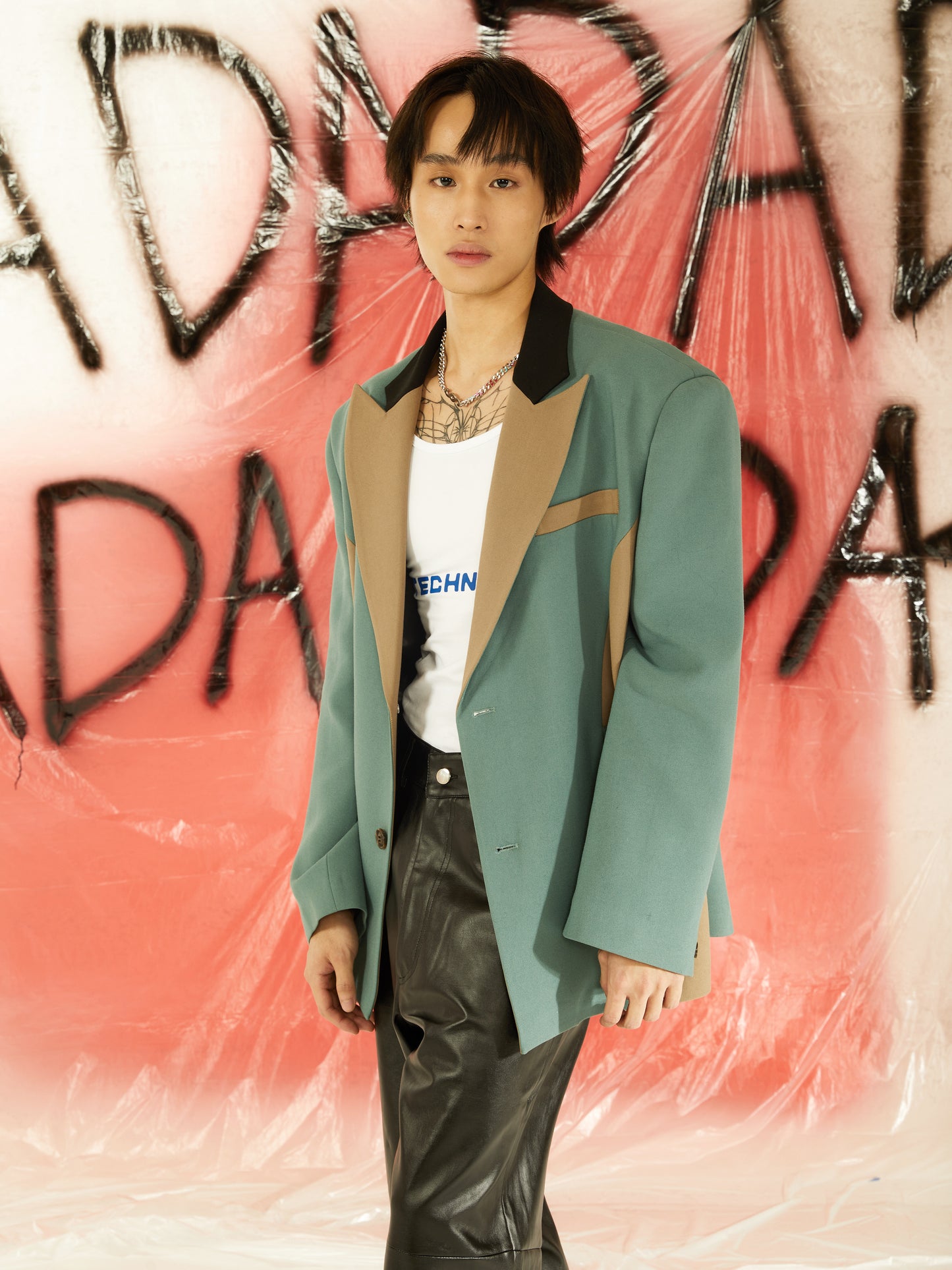 Casual patchwork suit