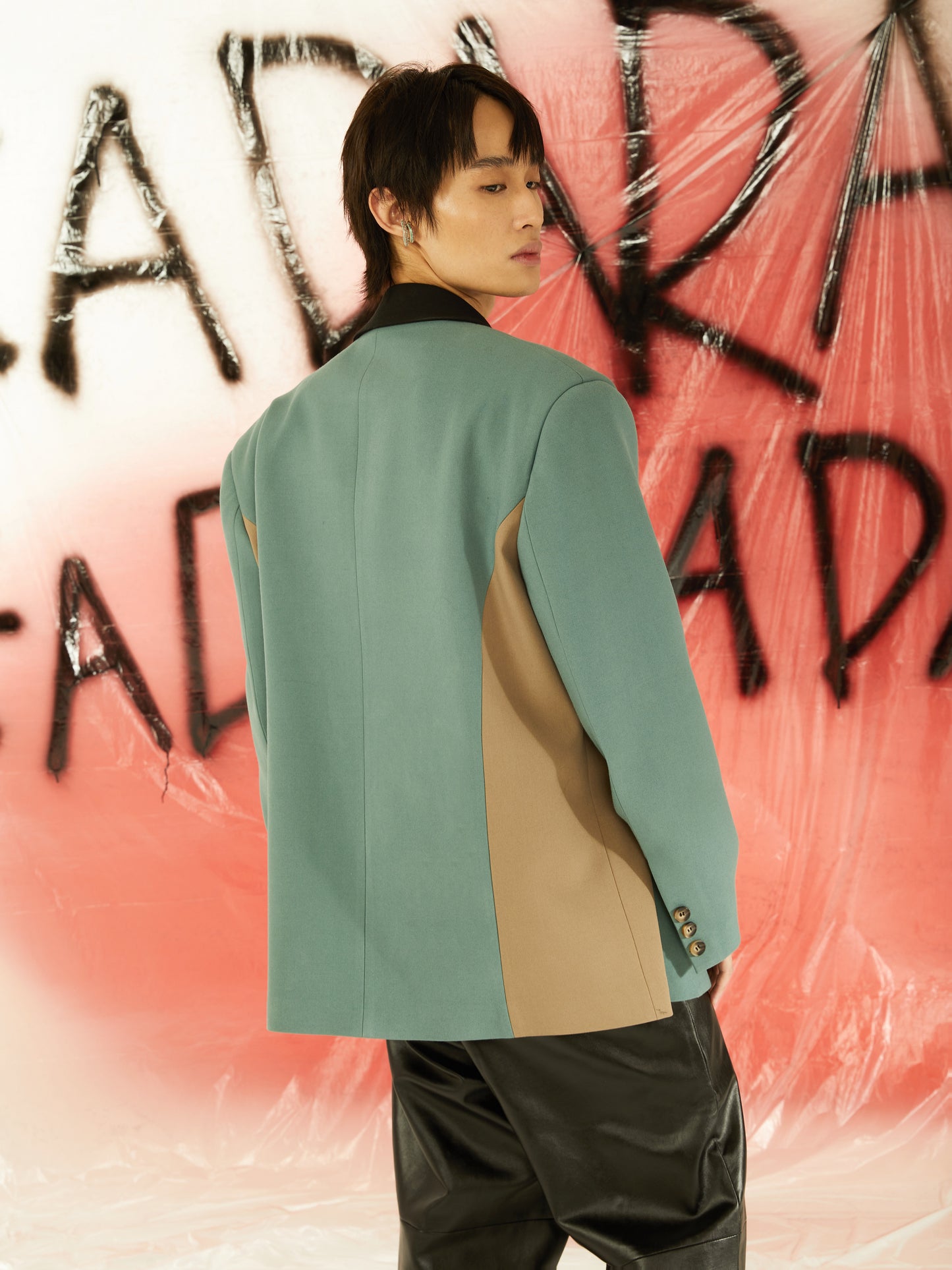 Casual patchwork suit