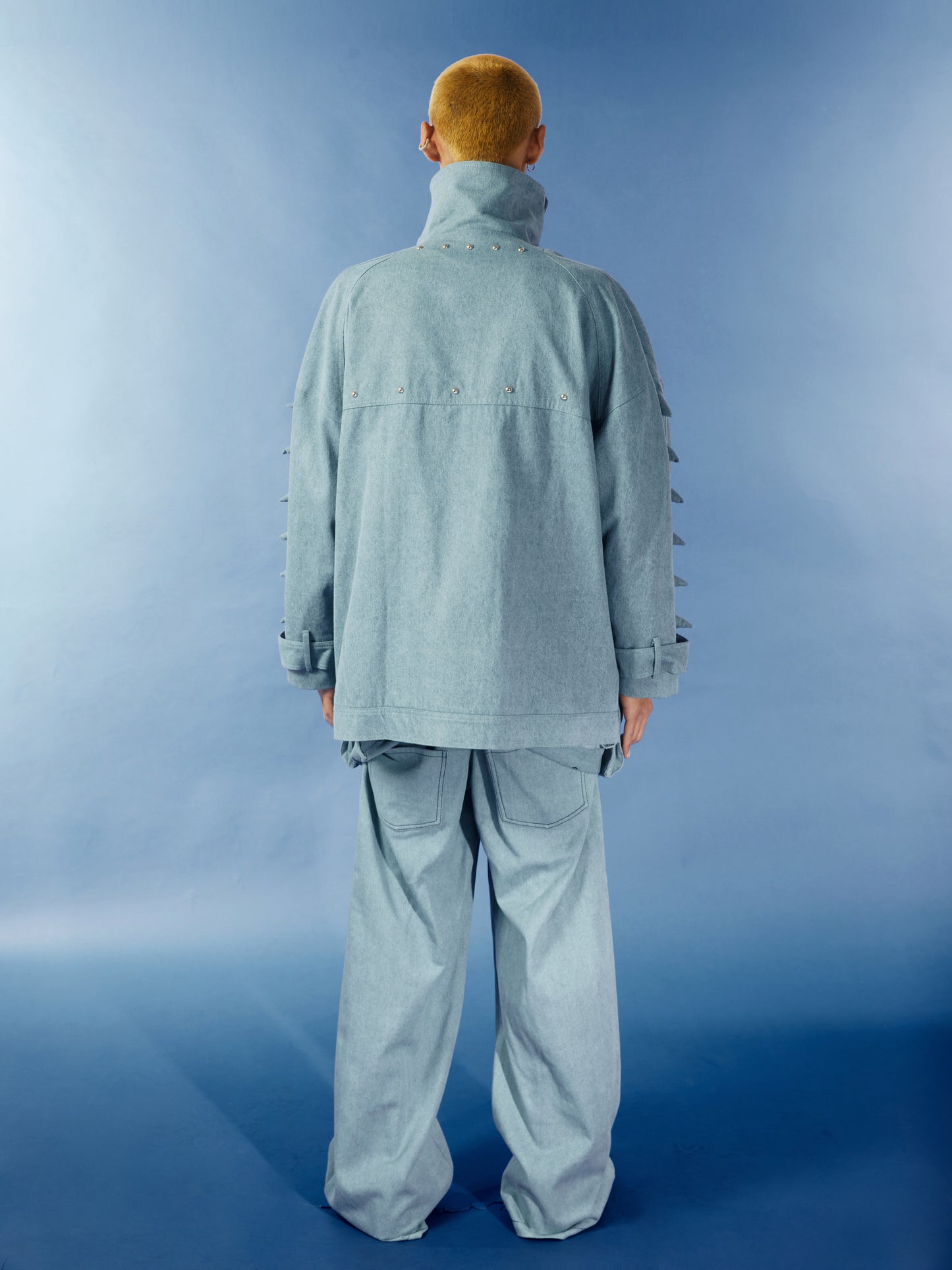 Loose vintage wash denim jacket