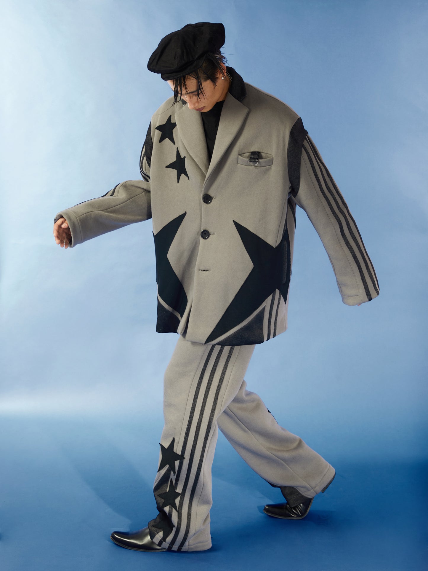 Wide shoulder vintage coat