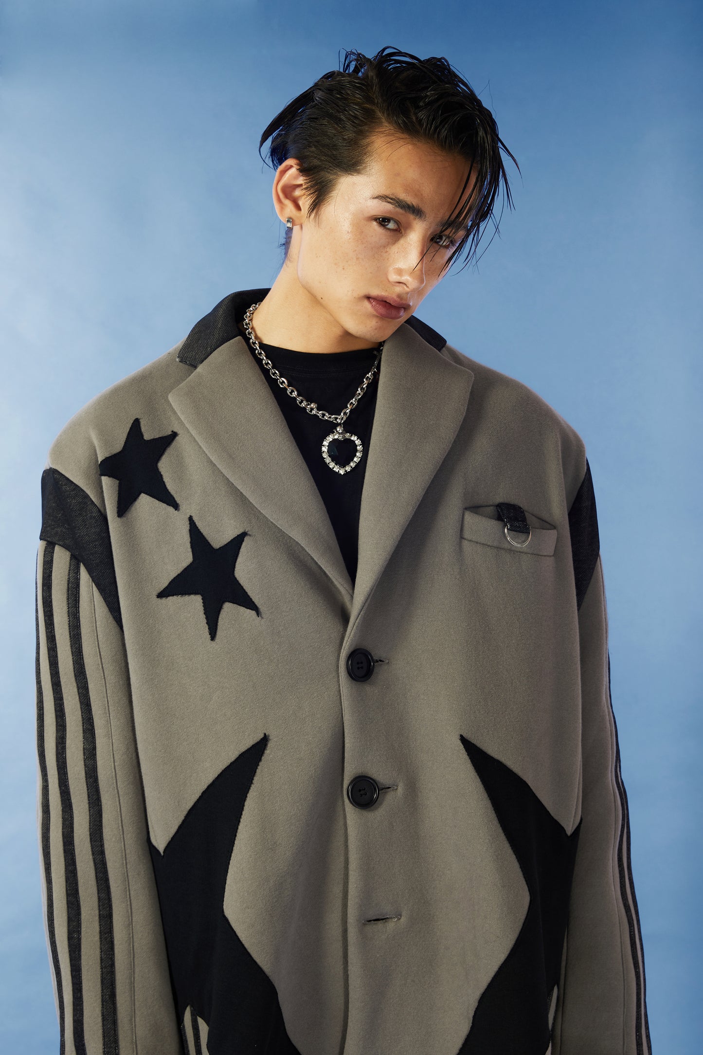 Wide shoulder vintage coat