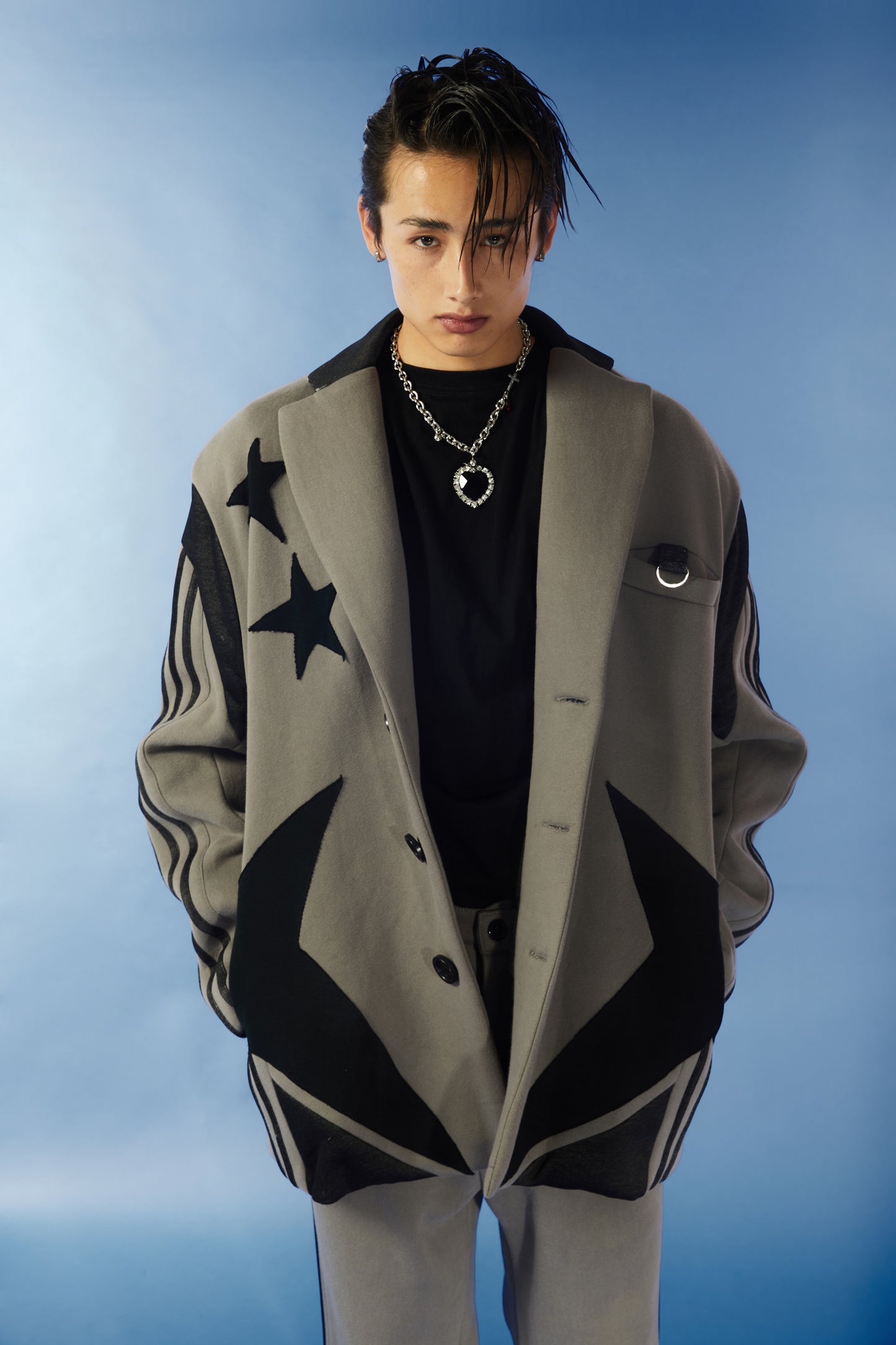 Wide shoulder vintage coat