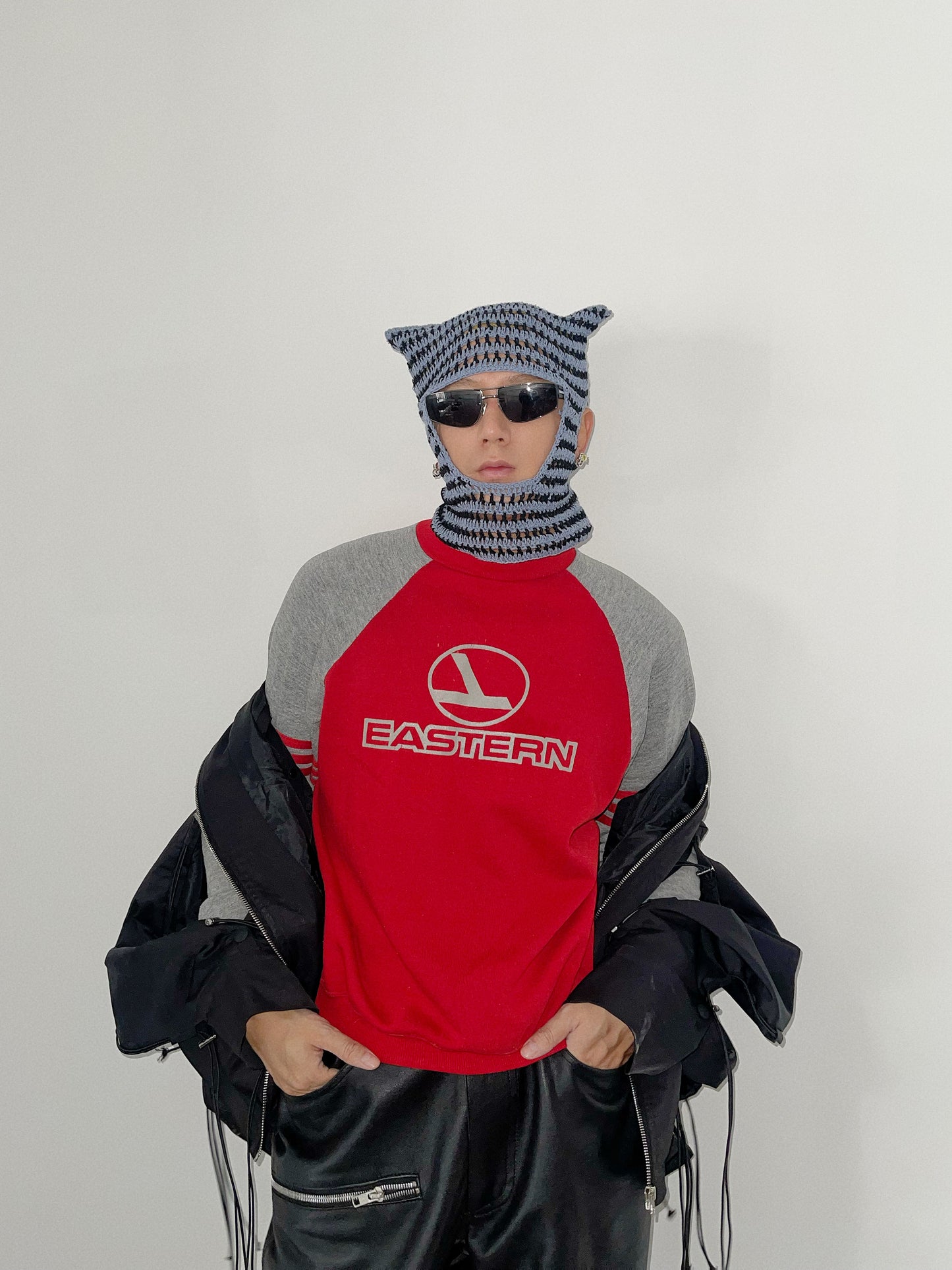 Hand woven hollow wool cap