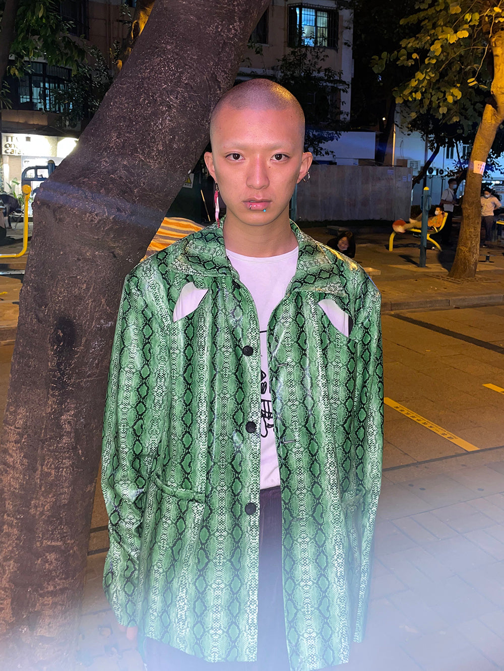 Python pattern hollow coat