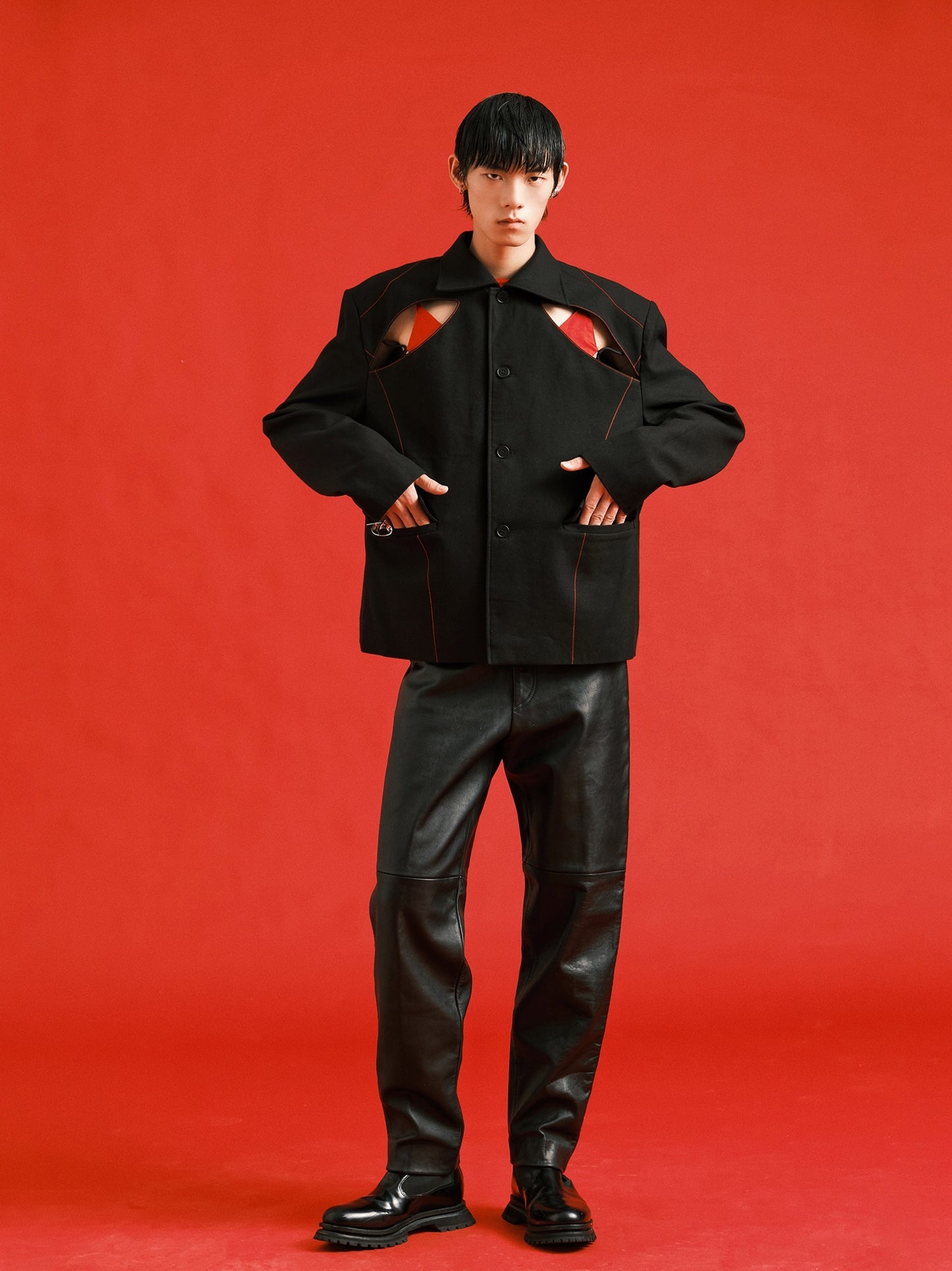 Python pattern hollow coat